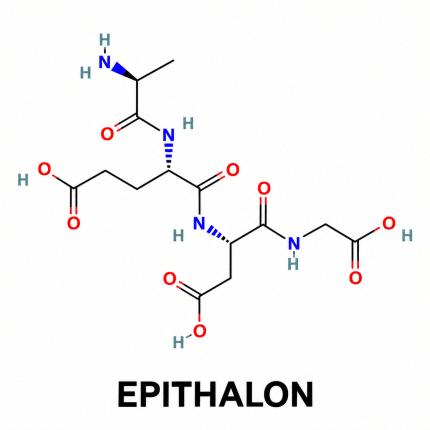 Epithalon (Epitalon) chemical structure with EPITHALON label