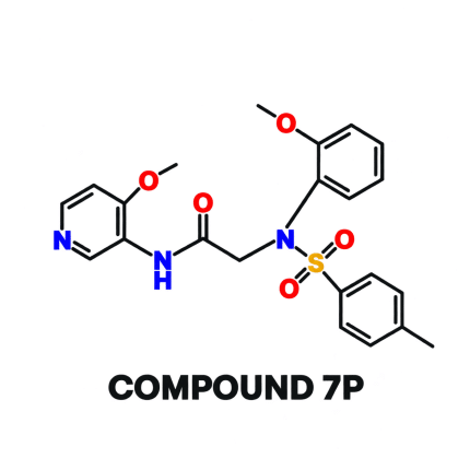 Compound 7p chemical structure with COMPOUND 7P caption