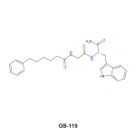GB-115 molecular structure with GB-115 centred below