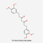 Tetrahydrocurcumin molecular structure with TETRAHYDROCURCUMIN caption